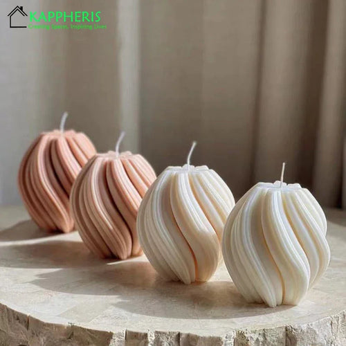 decorative swirl scented candles aesthetic aromatic for home - vue 2 sur 20