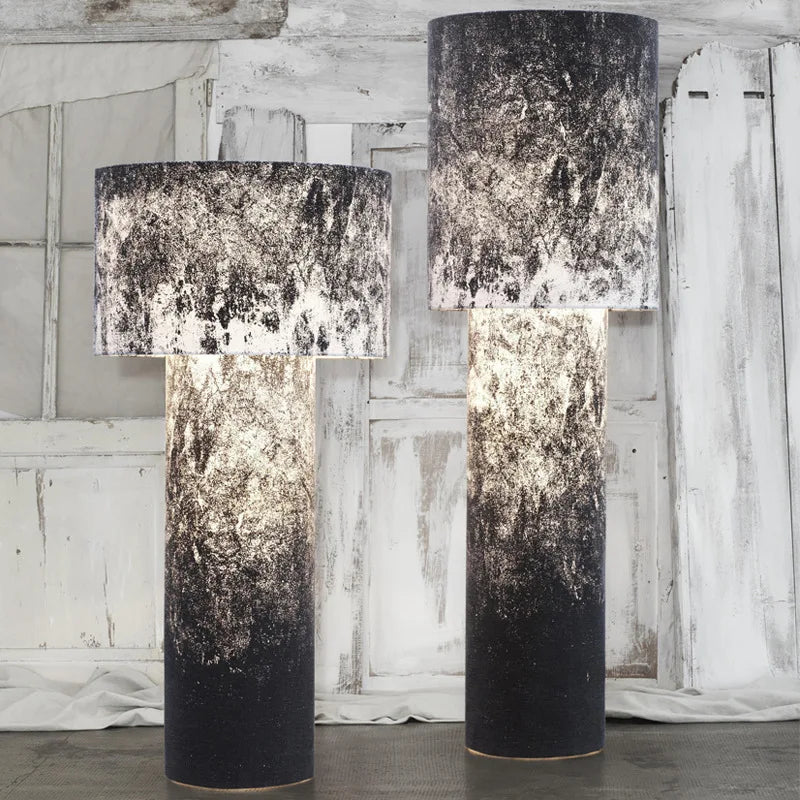 tubular fabric LED floor lamp for modern lighting