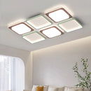 Minimalist square wood grain living room lamp