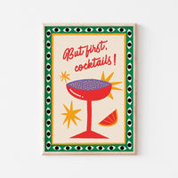 Food art poster for modern kitchen decor