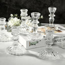 Transparent glass candle holder for dinner, wedding and photography