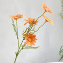 5 white daisy heads artificial flowers for festive decorations