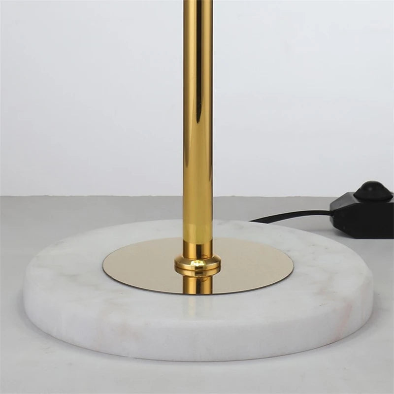 Post-modern nordic luxury gold crystal LED floor lamp - vue 5 sur 17