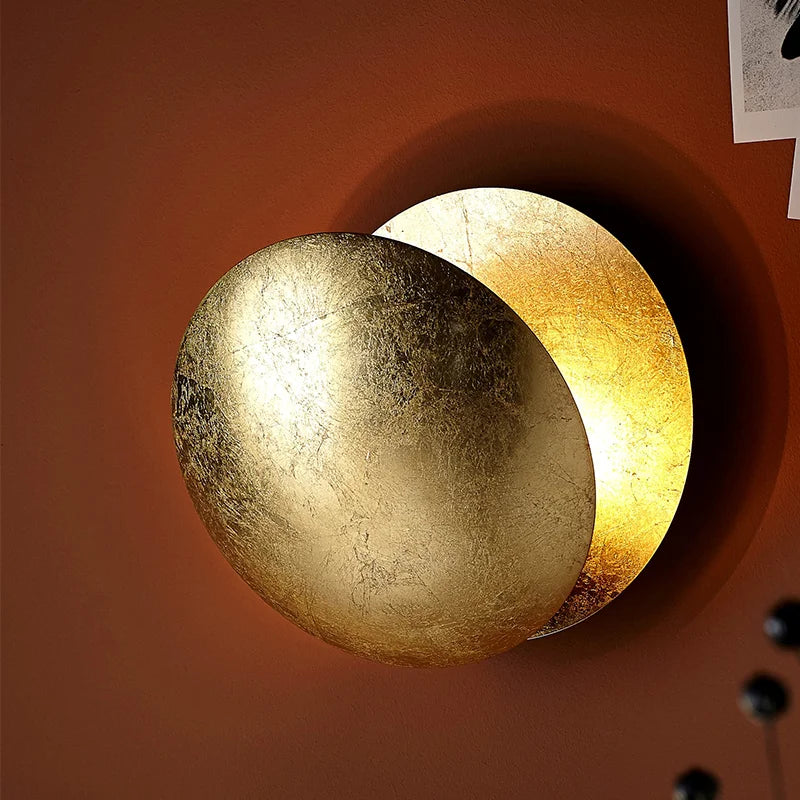 Vintage solar eclipse wall light nordic lunar concept