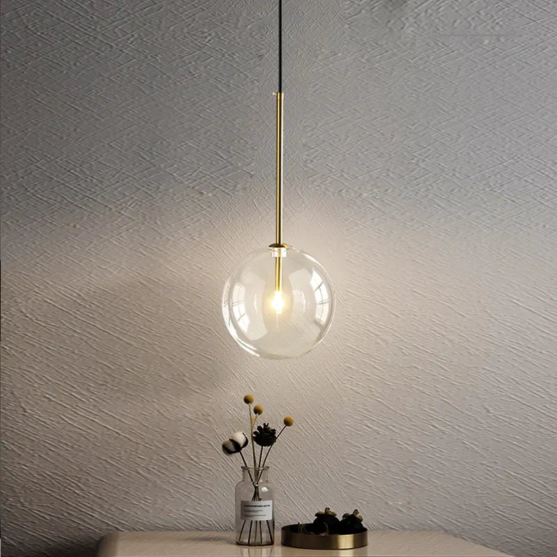 Modern nordic clear glass pendant light
