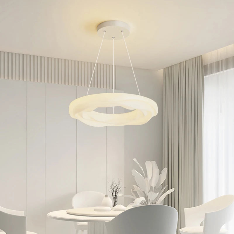 Cream style recessed eye protection chandelier - vue 4 sur 12