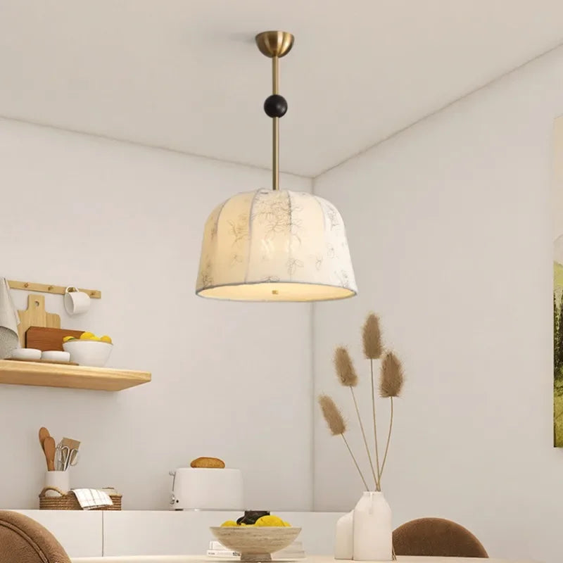 Solid wood study lamp with nanyang pattern and retro romantic chandelier - vue 5 sur 11