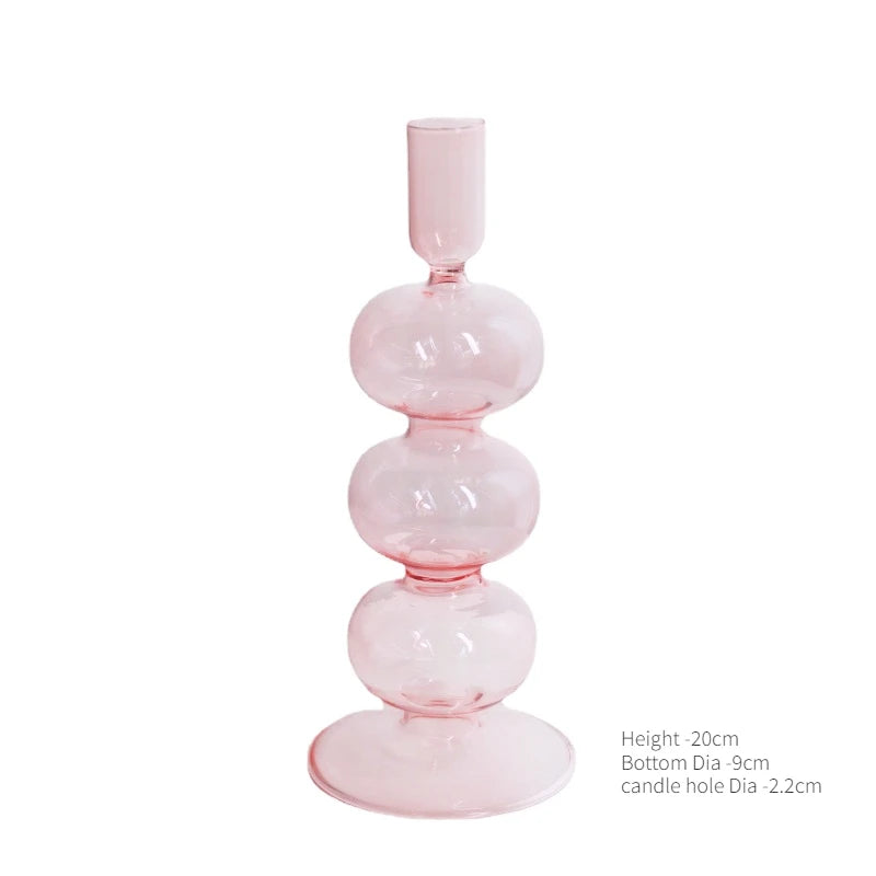 Conical glass candle holder for wedding tables and Nordic decoration - vue 23 sur 28