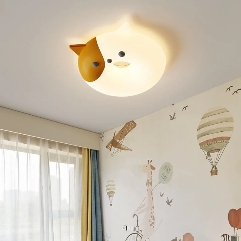Cute cat LED ceiling light for children's room prince and princess