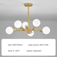 Nordic wood LED chandelier for modern interior decor