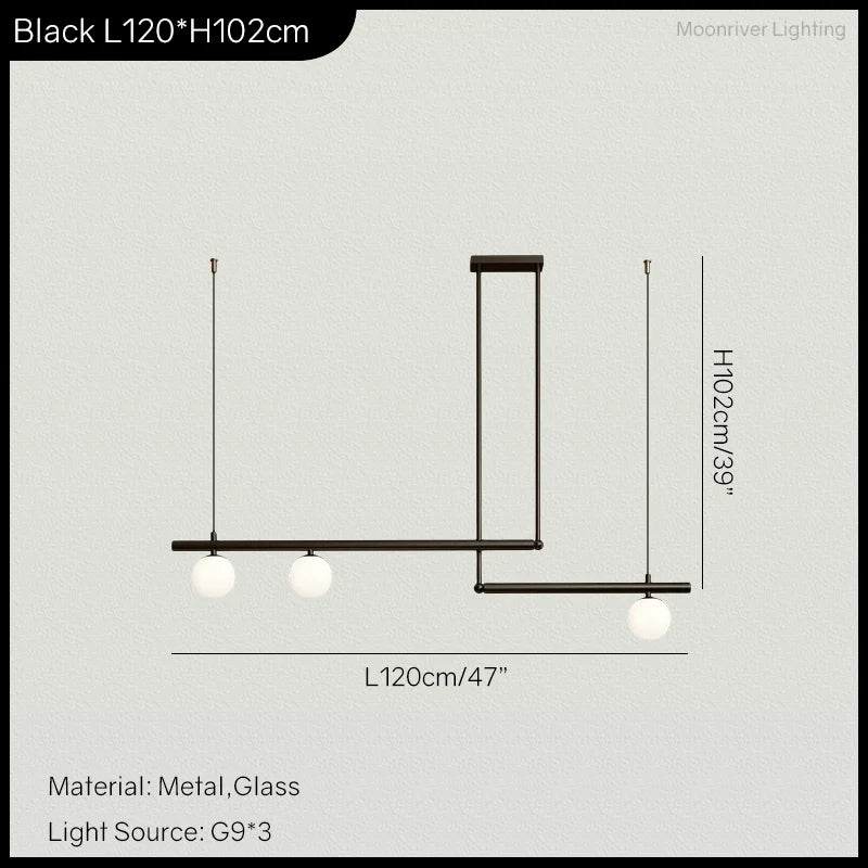 Modern minimalist linear pendant light for interiors