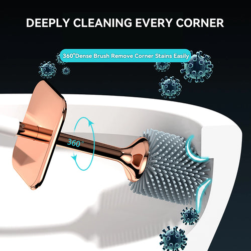 silicone brush with holder for modern and durable cleaning - vue 2 sur 8
