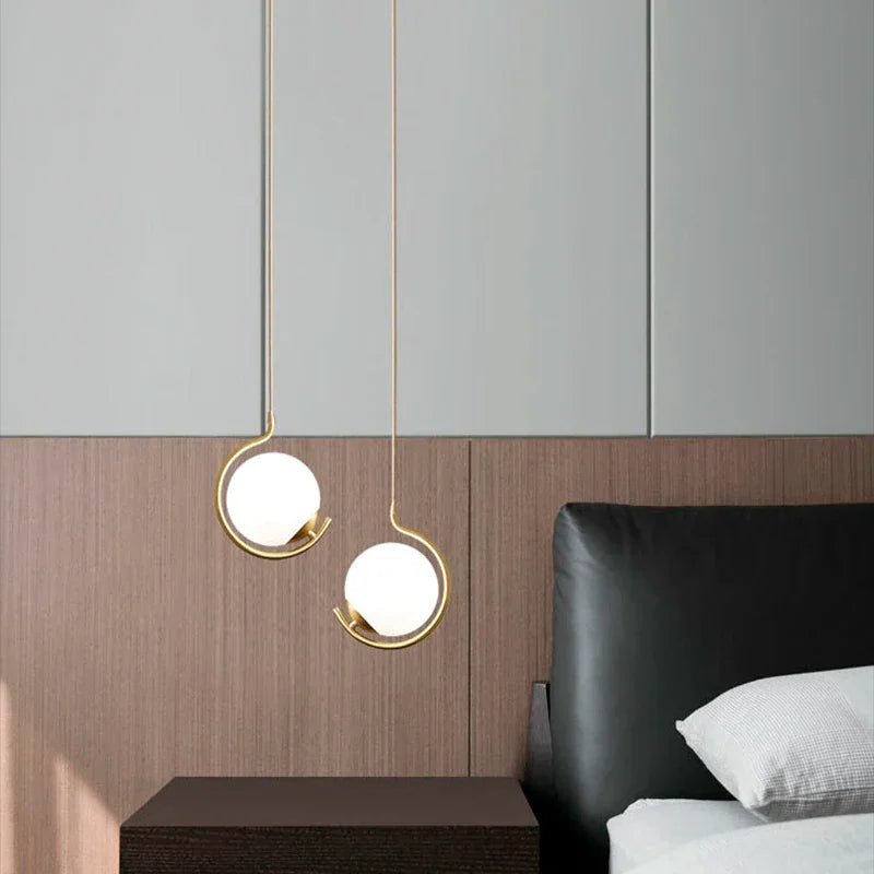 Modern glass LED pendant light decorative ceiling lamp