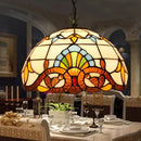 Handmade tiffany glass pendant light nordic peacock style