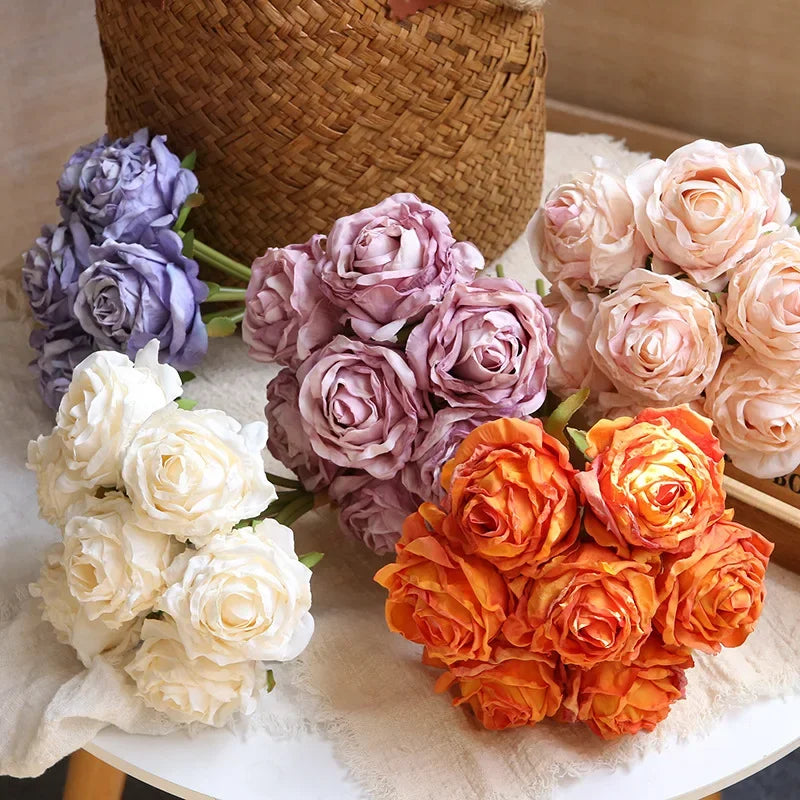 Artificial rose bouquet for decoration and photography - vue 4 sur 13