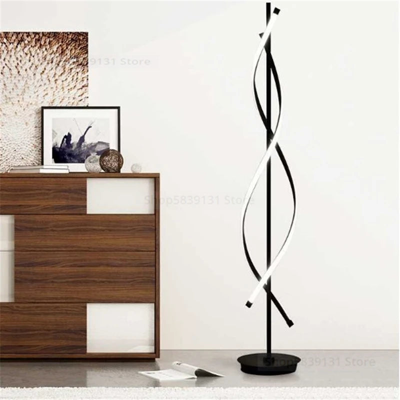 Modern nordic design acrylic LED floor lamp - vue 3 sur 10