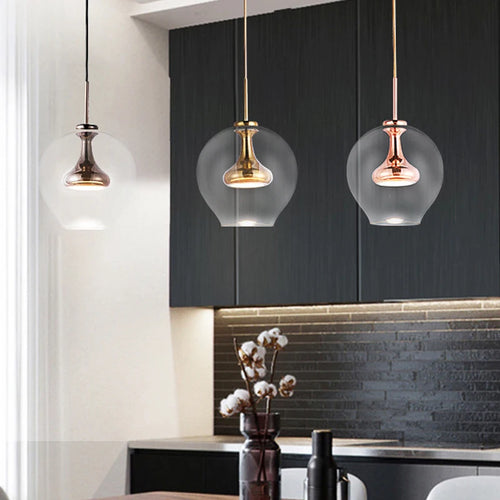 Modern glass pendant for elegant interior decor - vue 2 sur 9