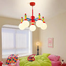Modern LED chandelier for children's room, medieval memphis style