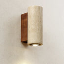 Wabi sabi travertine LED wall light with marble effect