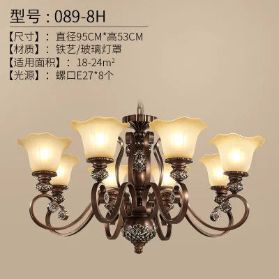 Nordic vintage-style chandelier for elegant indoor lighting - vue 10 sur 13