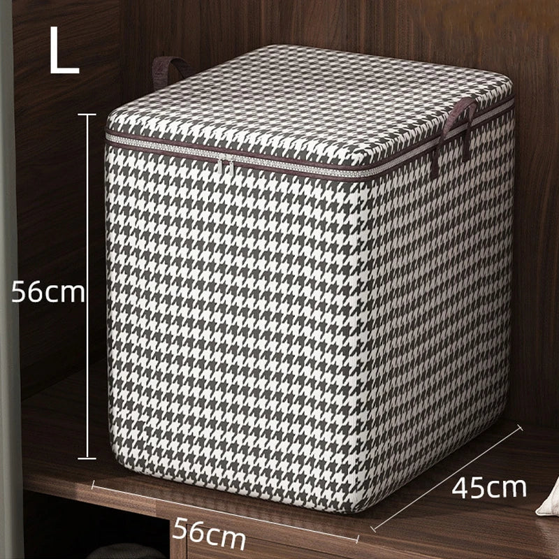large capacity folding clothes storage bag with handle - vue 10 sur 10
