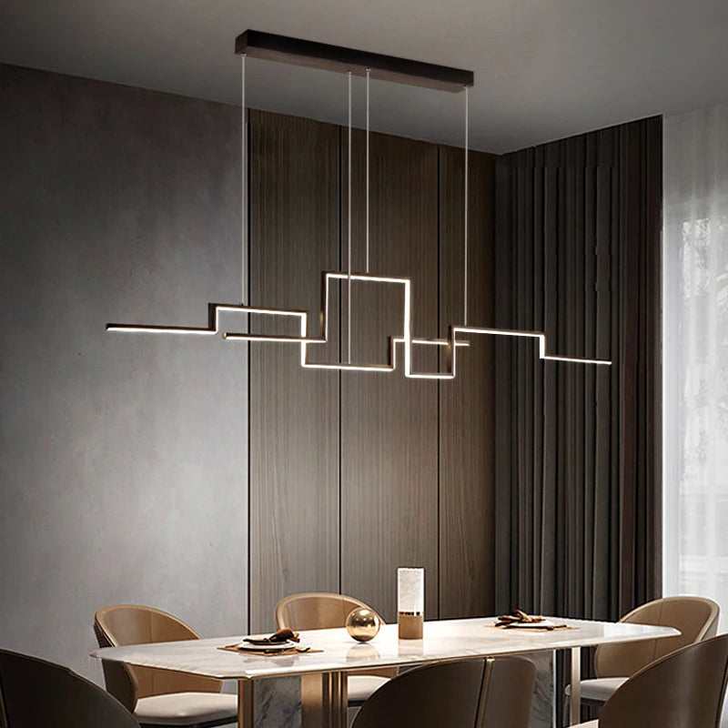 Modern artistic LED pendant light for interiors - vue 3 sur 9