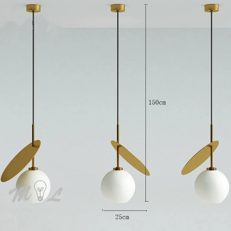 Modern glass pendant light for creative interior decoration - vue 4 sur 12