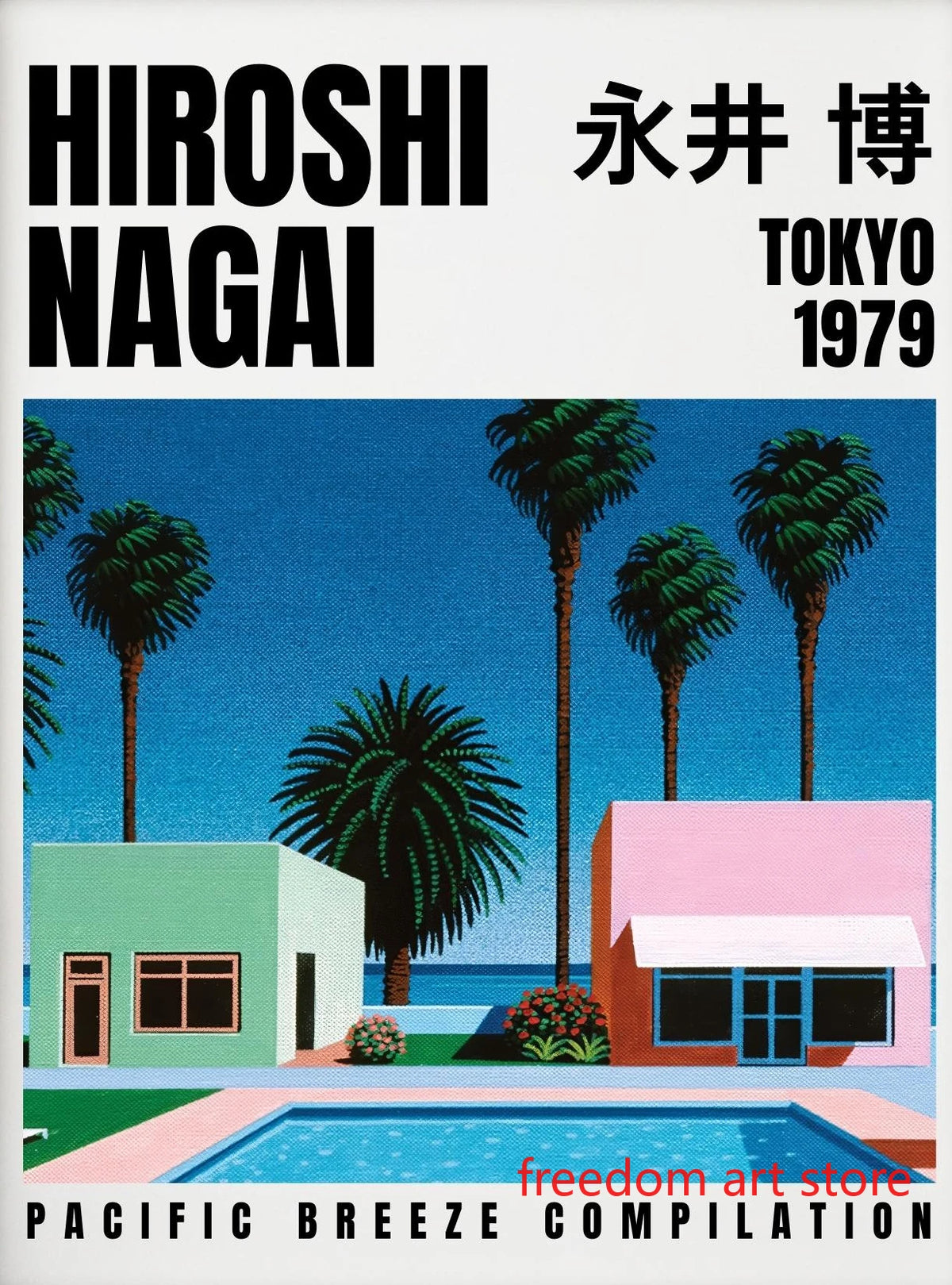 Vintage Japanese 80s posters by Hiroshi Nagai wall decoration