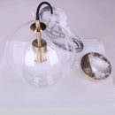 Nordic glass LED chandelier for restaurant and office
