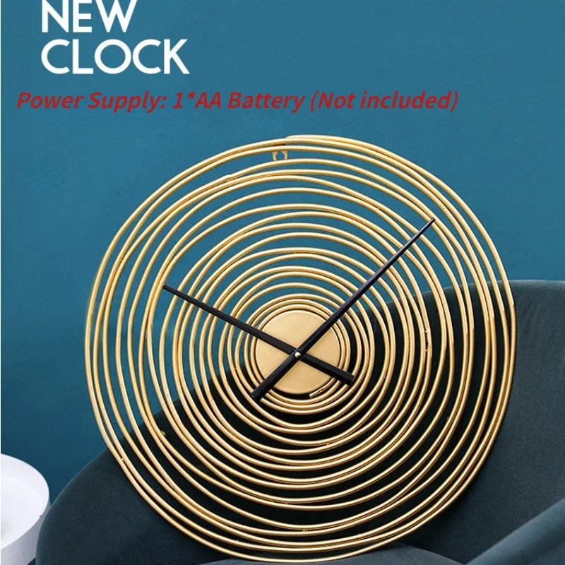 modern silent metal wall clock elegant design for interior