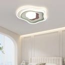 Ultra-slim French mango wood ceiling light with full eye protection