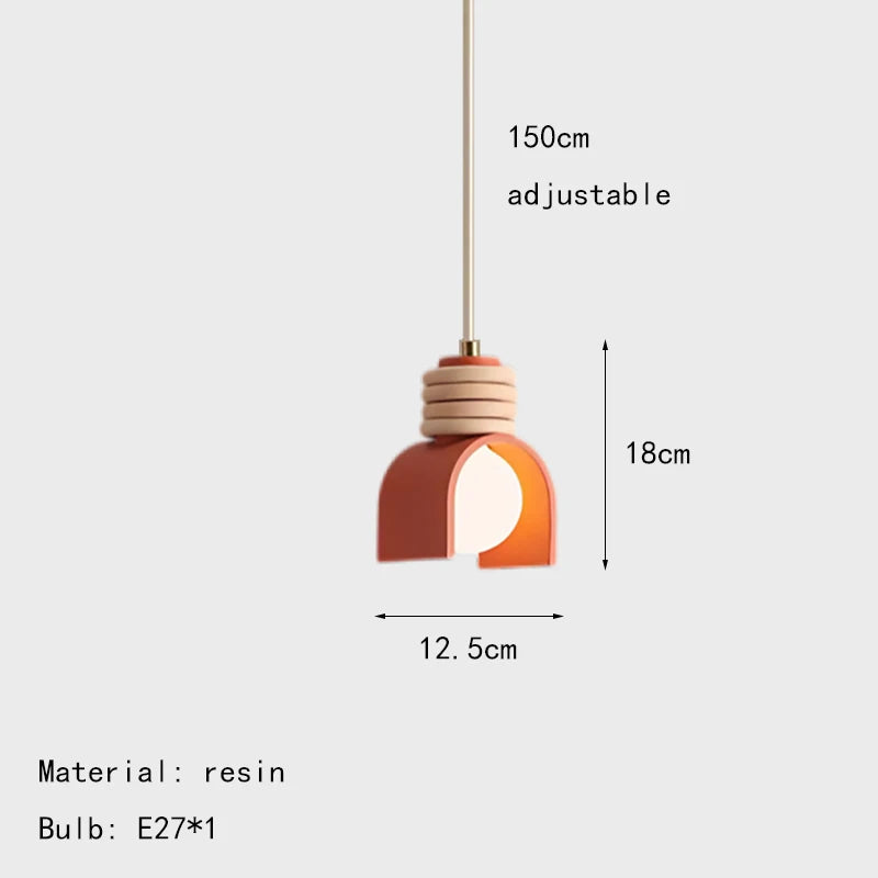 Designer LED resin chandelier for adjustable indoor lighting