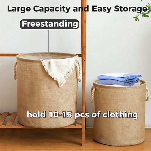Large Laundry Basket, Waterproof, Freestanding Laundry Hamper, Collapsible Tall Clothes Hamper with Extended Handles for Clothes - vue 5 sur 8