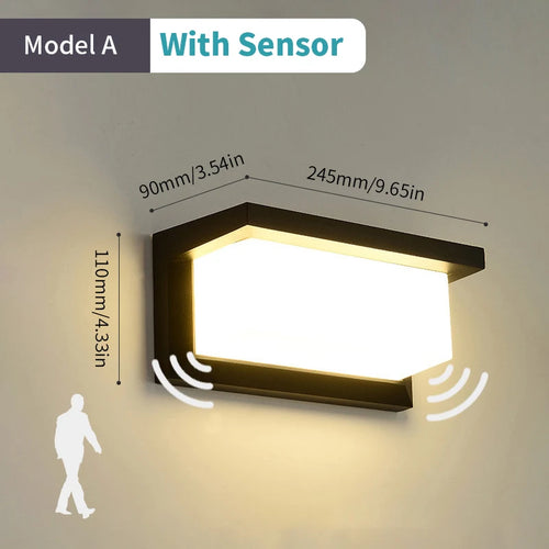 Outdoor LED wall light with automatic motion sensor - vue 20 sur 20
