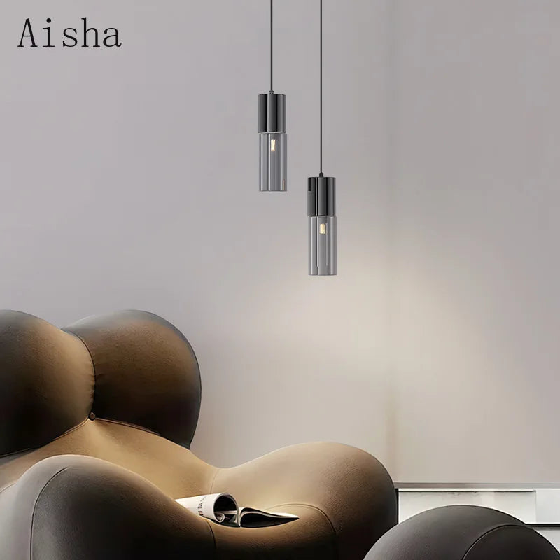 Glass pendant light decorative fixture for modern interiors