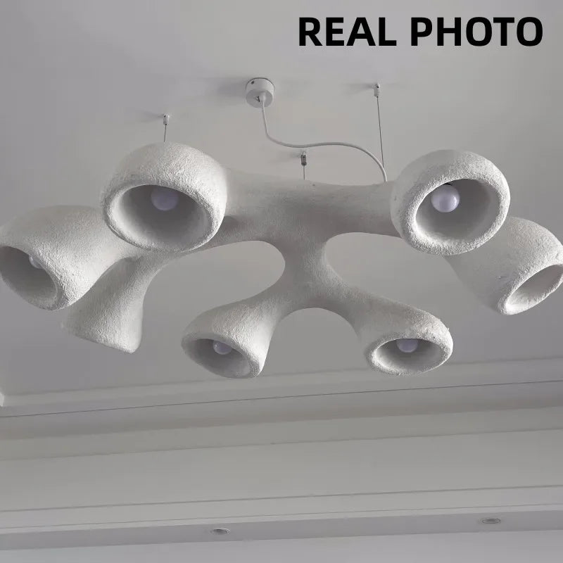 Japanese wabi-sabi pendant light for elegant interior decor - vue 5 sur 8