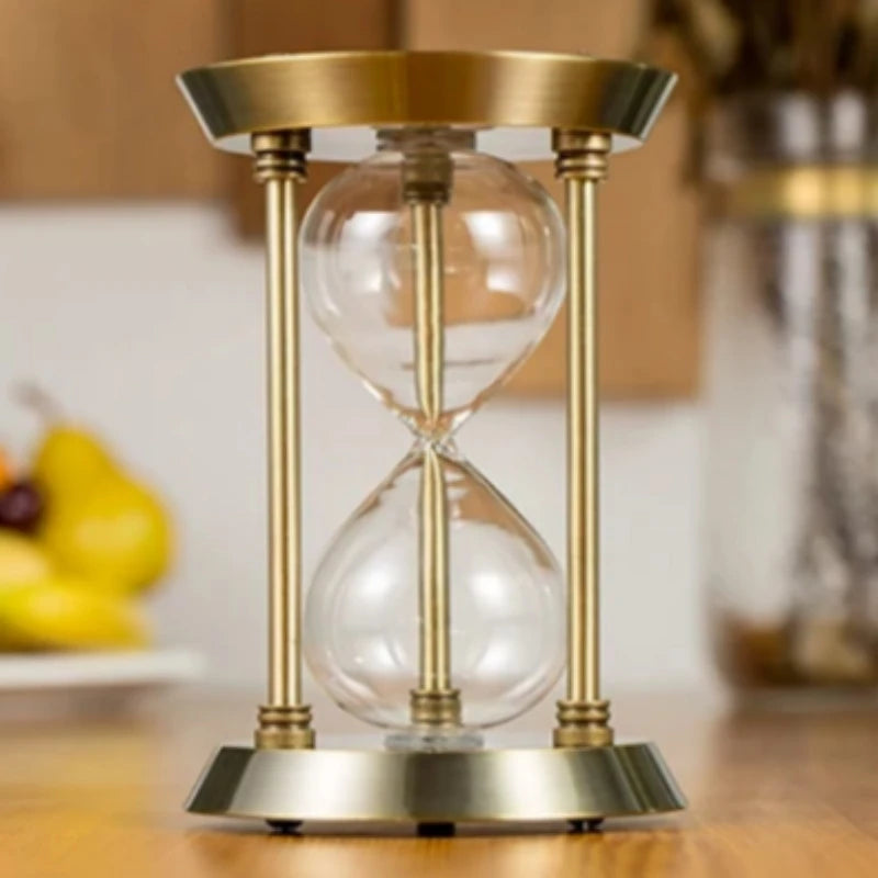 Retro metal decorative hourglass for stylish desk