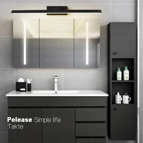 Modern waterproof LED wall light for mirror, rotatable and bright - vue 3 sur 14