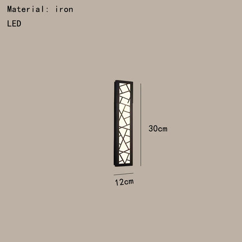 Chinese style LED wall light warm light 3000K acrylic metal - vue 10 sur 11