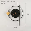 elegant nordic design acrylic iron led wall clock