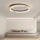Modern round LED ceiling light in metal and acrylic for indoors