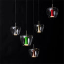 Modern clear glass LED pendant light for contemporary interior decor