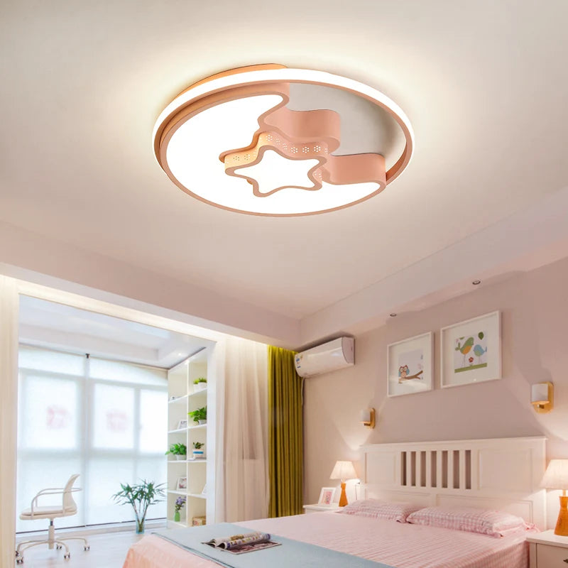 Modern children's cartoon moon LED ceiling light
