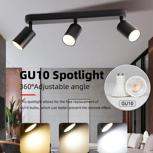 Versatile LED track spotlight for indoor lighting