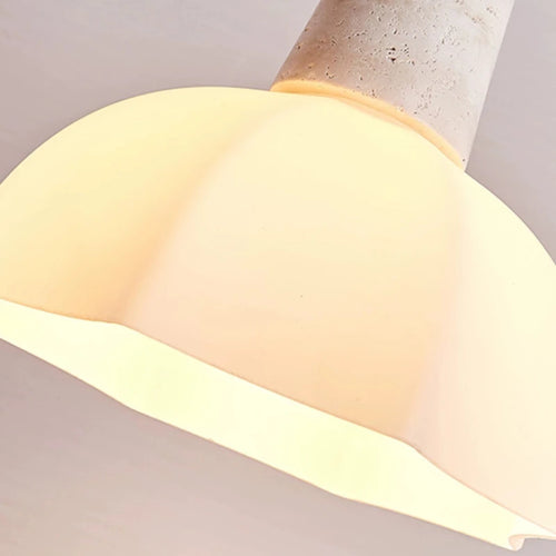 Stone glass chandelier for modern and romantic lighting - vue 5 sur 7