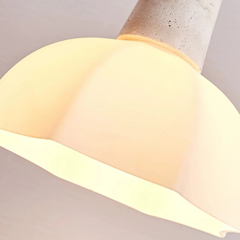 Stone glass chandelier for modern and romantic lighting - vue 4 sur 7