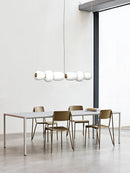 Minimalist artistic glass LED chandelier for creative interiors