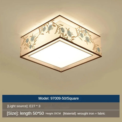 Modern Chinese style pendant light for a simple atmosphere - vue 19 sur 19
