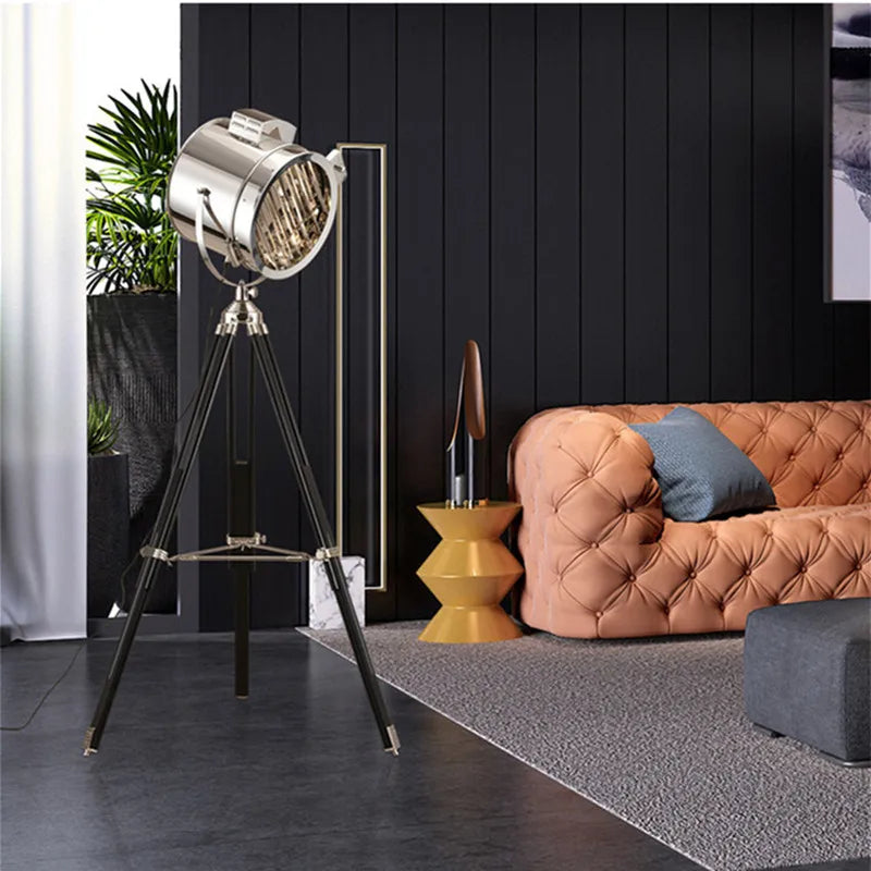 Retro industrial floor lamp with nordic naval style