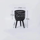 Hand-woven rattan flower pot for green plants